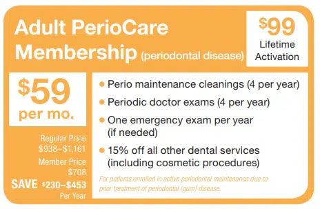 Adult Perio Care Membership plan